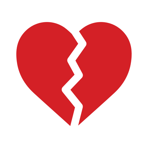 Broken heart heartbreak relationship broken heart icon