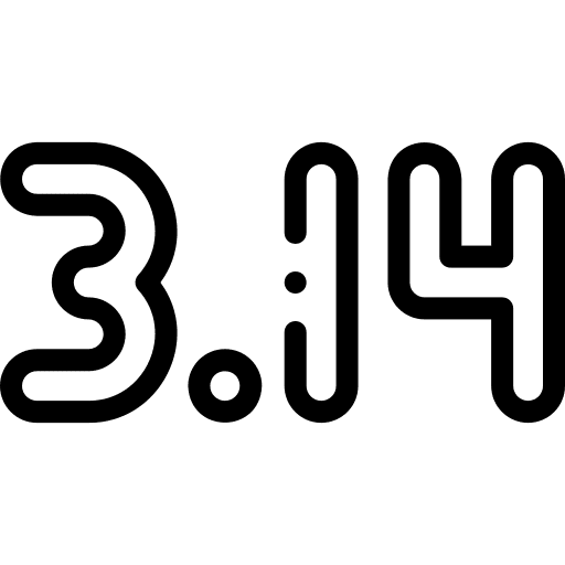 Pi mathematics irrational diameter icon Pi mathematics irrational diameter icon