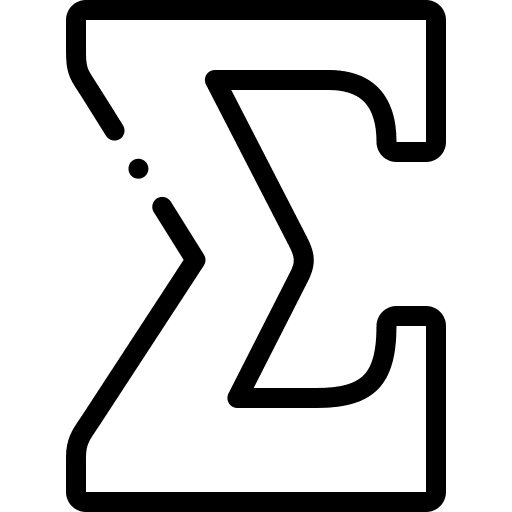 Sigma the sum of total education icon Sigma the sum of total education icon