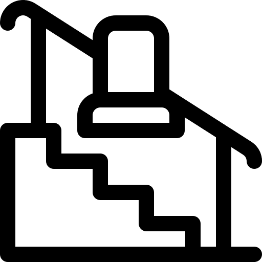 Stairs lift old people up icon