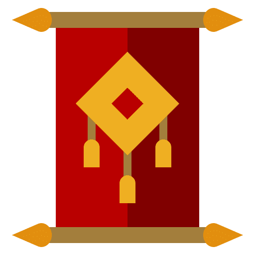 Lucky charm parchment chinese new year cultures icon