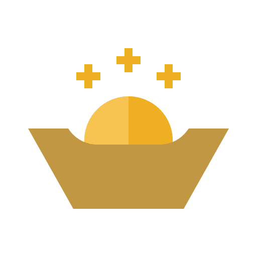 Gold ingot chinese new year sycee cultures icon Gold ingot chinese new year sycee cultures icon