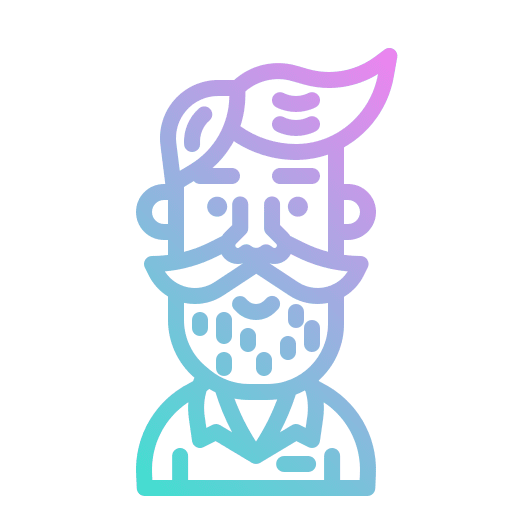 Hipster man avatar man person icon Hipster man avatar man person icon