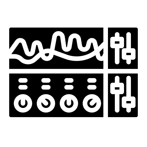 Equalizer controller record music sound mixer icon Equalizer controller record music sound mixer icon