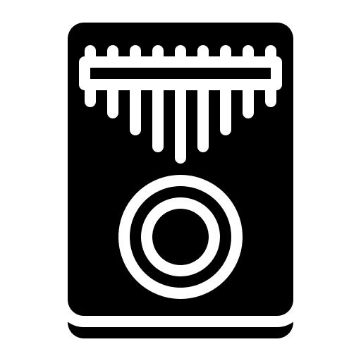 Kalimba commerce and shopping music and multimedia music instrument icon