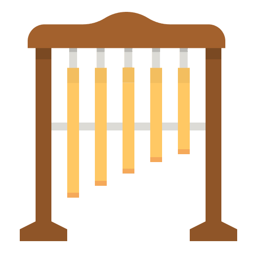 Chime music and multimedia musical instrument orchestra icon