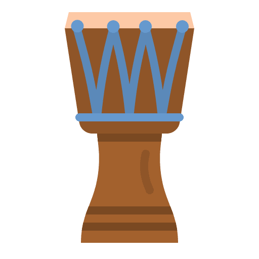 Djembe cultures music and multimedia drum icon Djembe cultures music and multimedia drum icon
