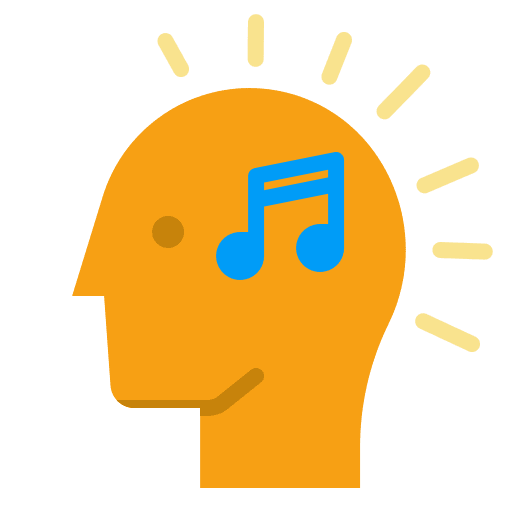 Music music and multimedia people psychology icon