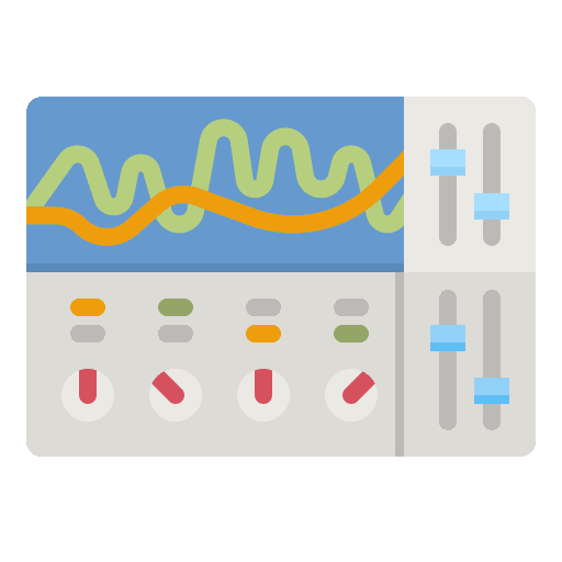 Equalizer controller electronics music record icon Equalizer controller electronics music record icon