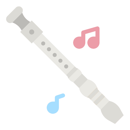 Flute music and multimedia wind instrument music icon Flute music and multimedia wind instrument music icon