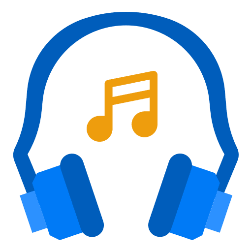 Headphone device music and multimedia audio icon Headphone device music and multimedia audio icon