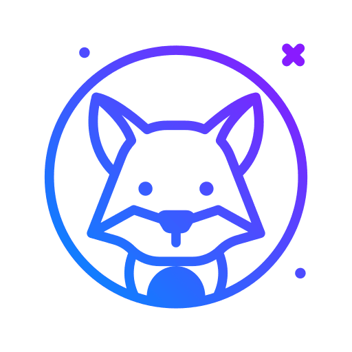 Fox canine animals wildlife icon