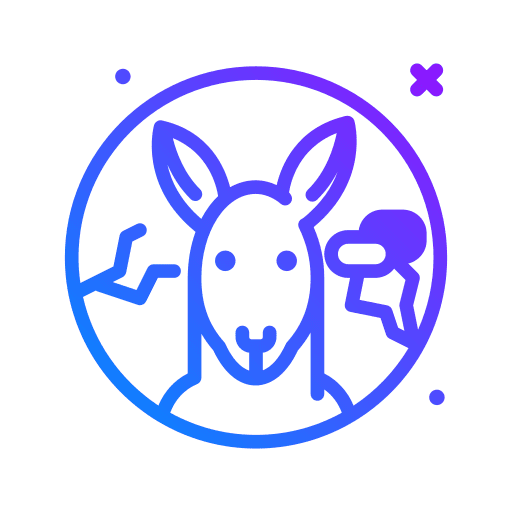 Kangaroo australia animal kingdom fauna icon