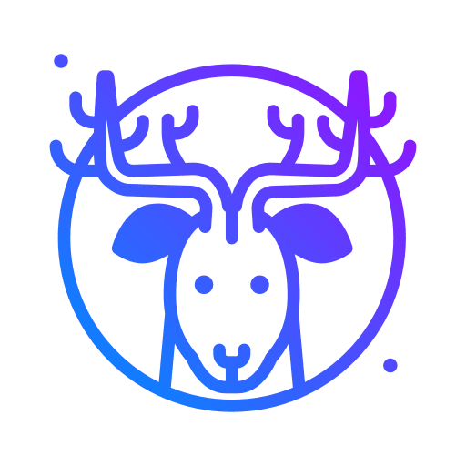 Reindeer wildlife mammal animals icon