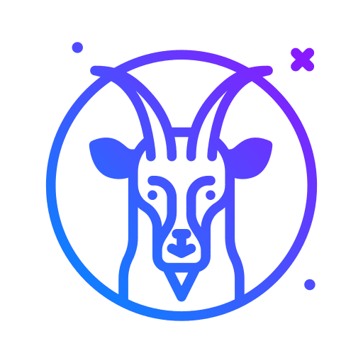 Goat animals wildlife farm icon