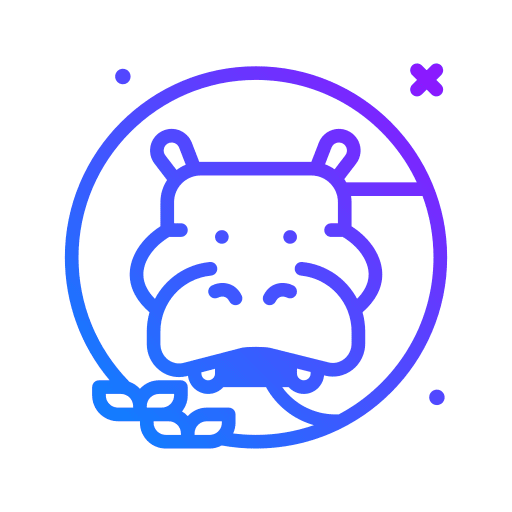 Hippo animals mammal hippopotamus icon
