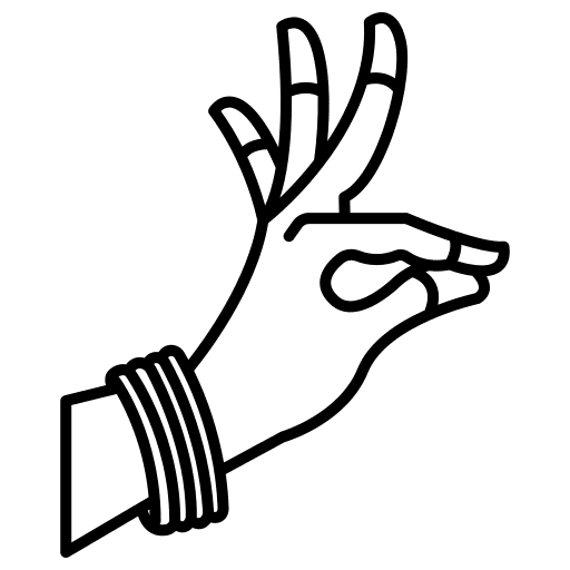 Mudra dance symbol hand icon
