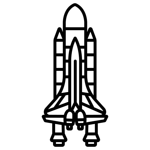 Rocket transportation rocket spacecraft icon Rocket transportation rocket spacecraft icon