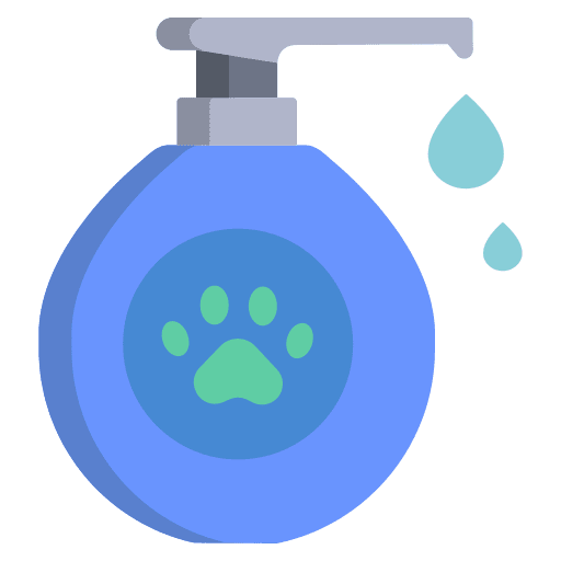 Pet shampoo pet grooming animals bottle icon