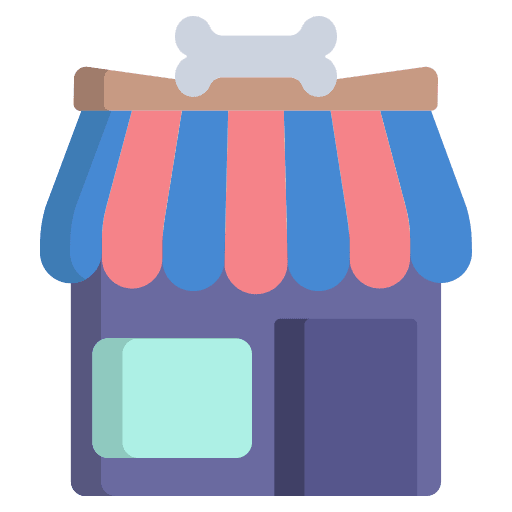 Pet shop building pet grooming architecture and city icon Pet shop building pet grooming architecture and city icon