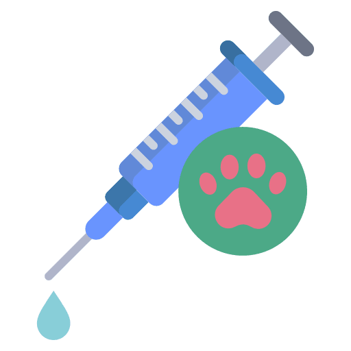 Vaccination pawprint paw animals icon Vaccination pawprint paw animals icon