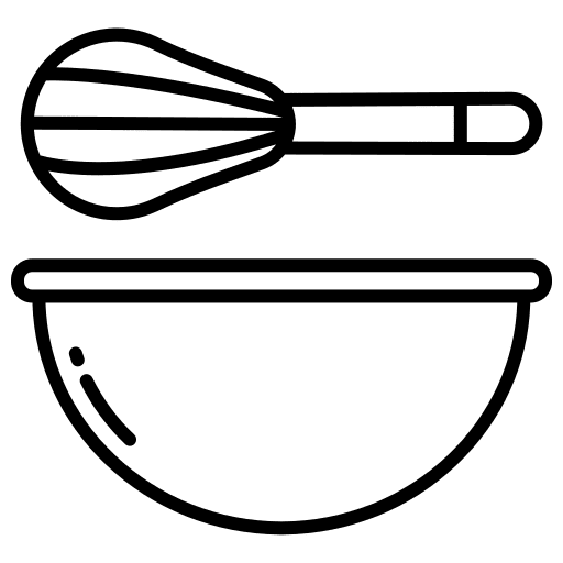 Bowl whisk cooking mixer icon
