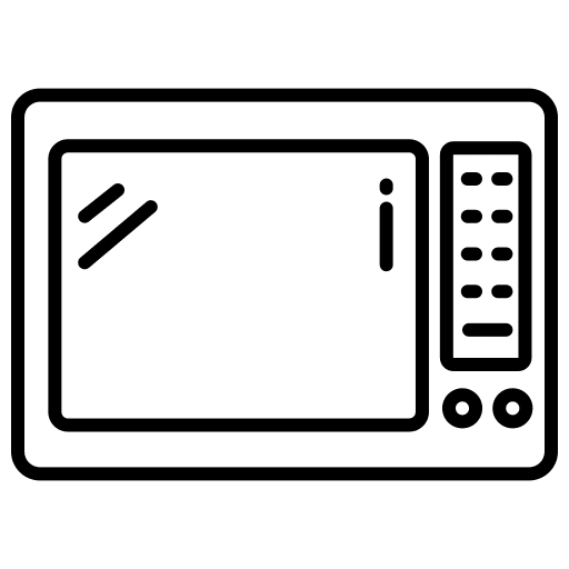 Microwave oven heating cooking electrical appliance icon