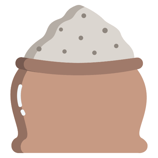 Flour food and restaurant flour cereal icon