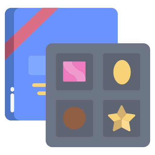Chocolate box food and restaurant dessert gift icon