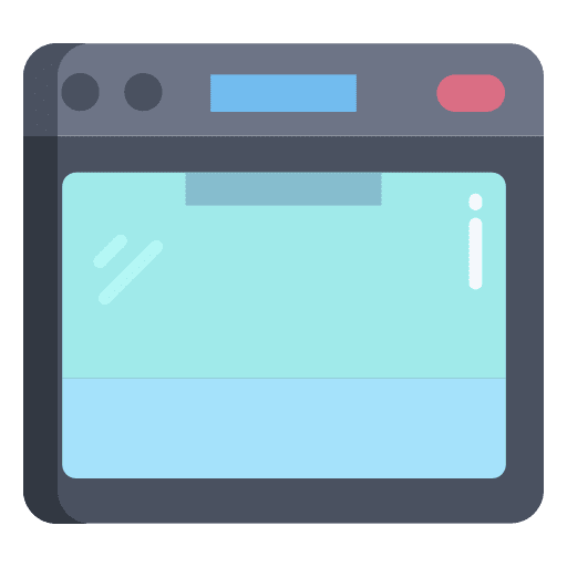Oven baking food and restaurant oven icon