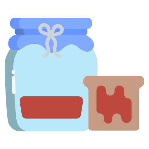 Jam jar breakfast food and restaurant icon
