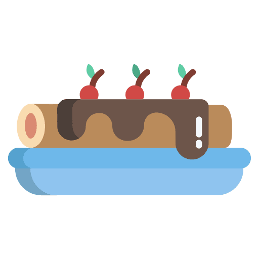 Roll cake roll cake dish cherry icon