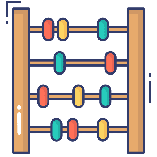 Abacus mathematics education abacus icon