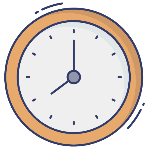Clock watch time and date time icon