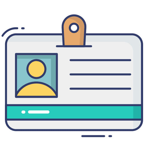Identity card user pass identification card icon