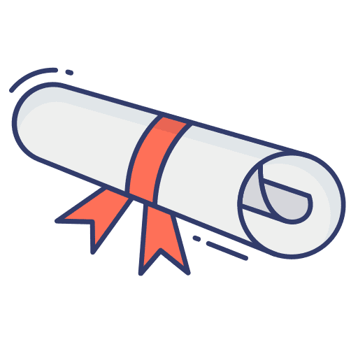 Paper roll paper roll education certificate icon
