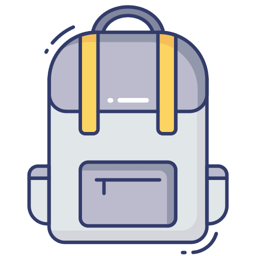 School bag education travel school bag icon