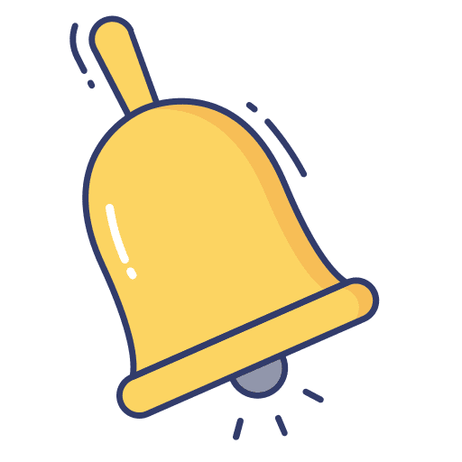 School bell ring alarm school bell icon
