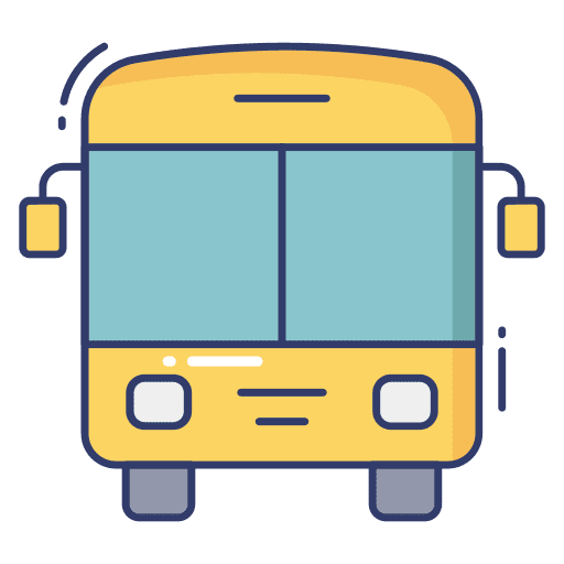 School bus transportation school bus electric bus icon