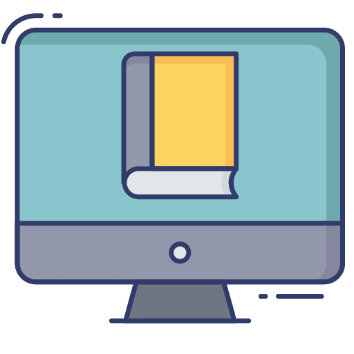 Monitor screen education electronics book icon