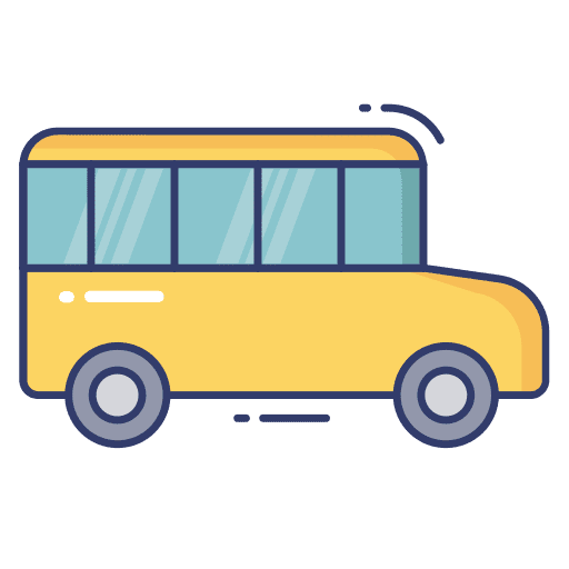 School bus transportation vehicle automobile icon