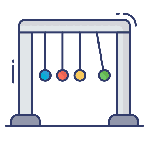 Pendulum education laboratory science icon