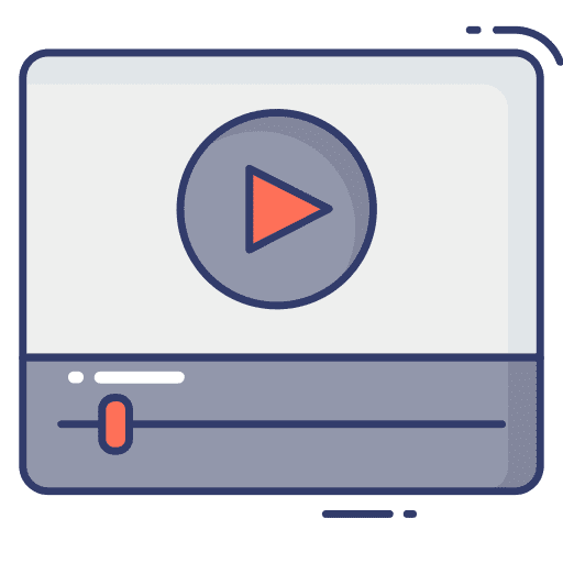 Video player play button music and multimedia video player icon