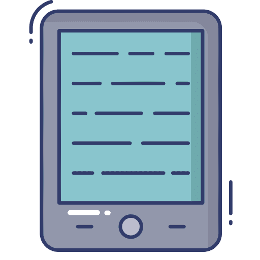 Tablet gadget ebook touch screen icon
