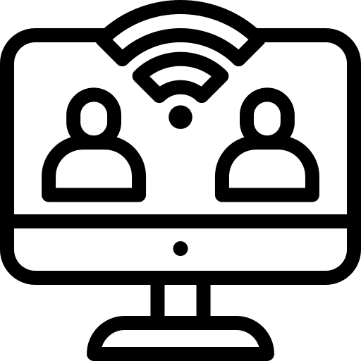 Online online communications videocall icon Online online communications videocall icon