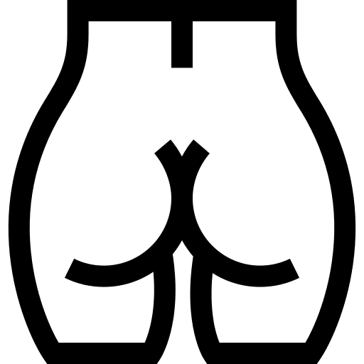Gluteus human body healthcare and medical gluteus icon