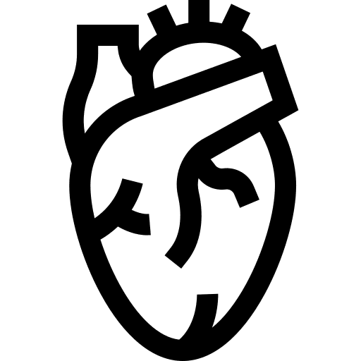 Heart body part human body healthcare and medical icon
