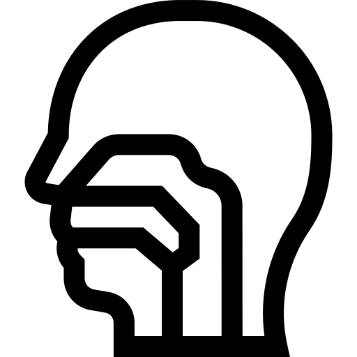 Pharynx head trachea anatomy icon