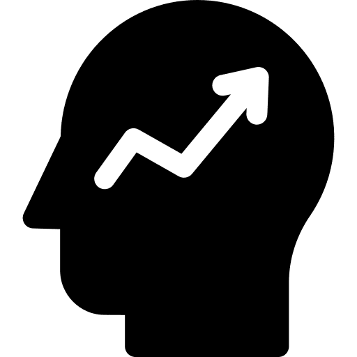 Career progress head development icon