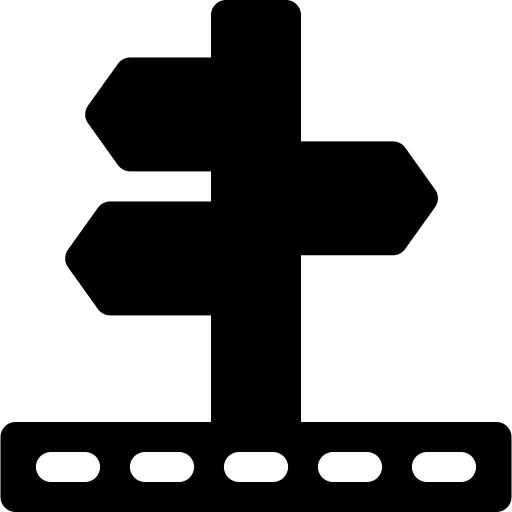 Decision career path path signpost icon Decision career path path signpost icon